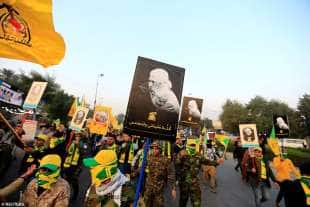 hezbollah in piazza dopo la morte di soleimani