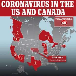 coronavirus in usa e canada