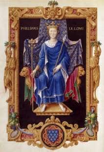 il re di Francia Filippo V il Lungo