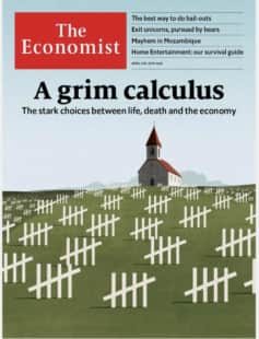 COPERTINA THE ECONOMIST 4 APRILE 2020 - A GRIM CALCULUS
