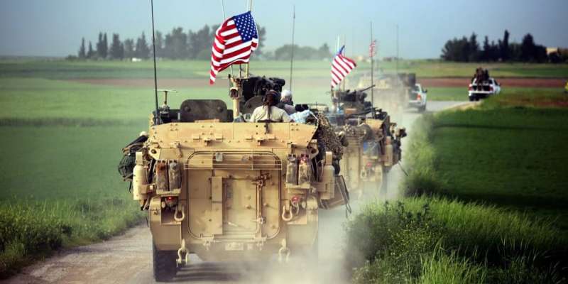 convoglio misto curdo americano raqqa