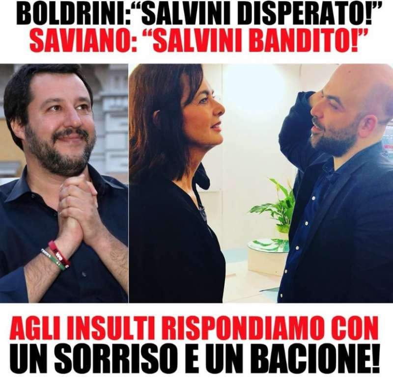 salvini su boldrini e saviano