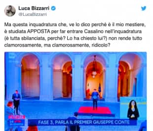 LUCA BIZZARRI E L'INQUADRATURA SBILANCIATA PER FAR ENTRARE ROCCO CASALINO