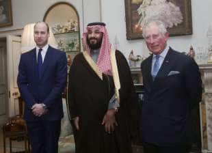 i principi carlo e william con il principe della corona saudita mohammed bin salman