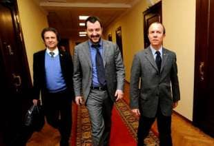 Una foto del novembre 2016 tratta dal profilo Facebook di Claudio D’Amico con Salvini e Savoini