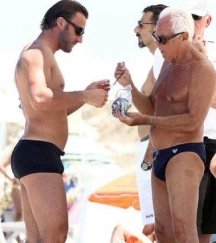 giorgio armani in vacanza a formentera con leo dell orco e michele