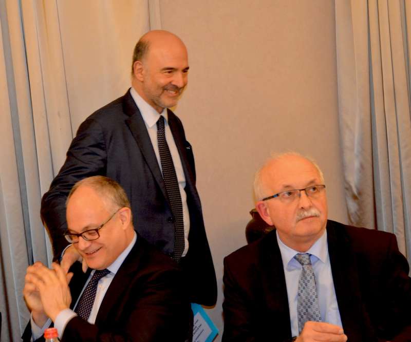 Roberto Gualtieri, Pierre Moscovici, Udo Bullmann