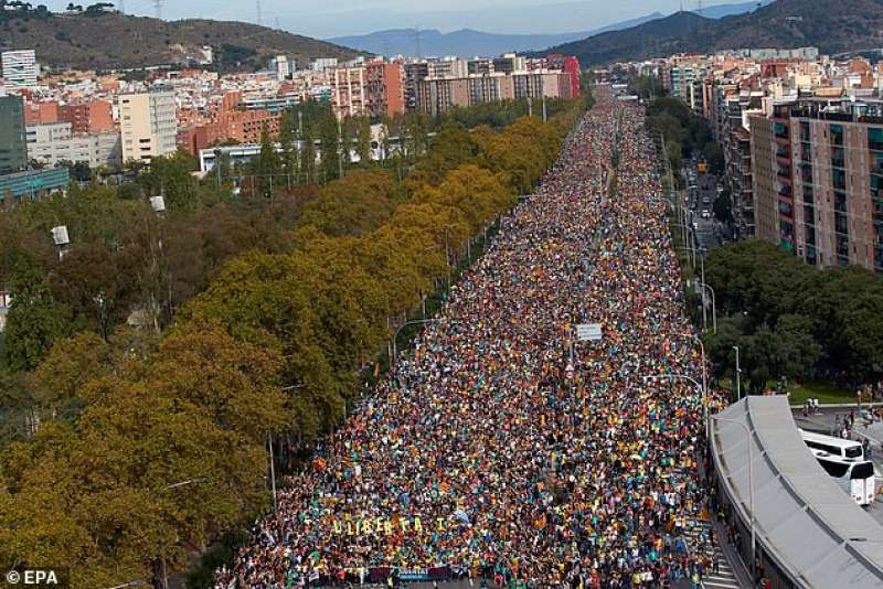 manifestazioni in catalogna