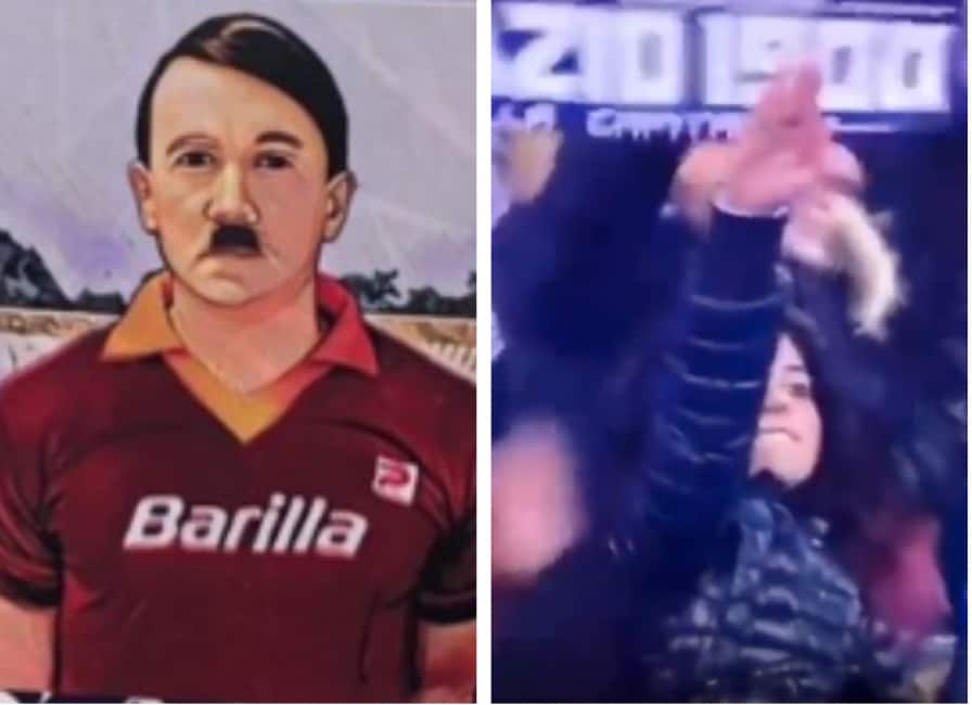Hitler con la maglia della Roma: la vergogna degli adesivi apparsi nella  Capitale