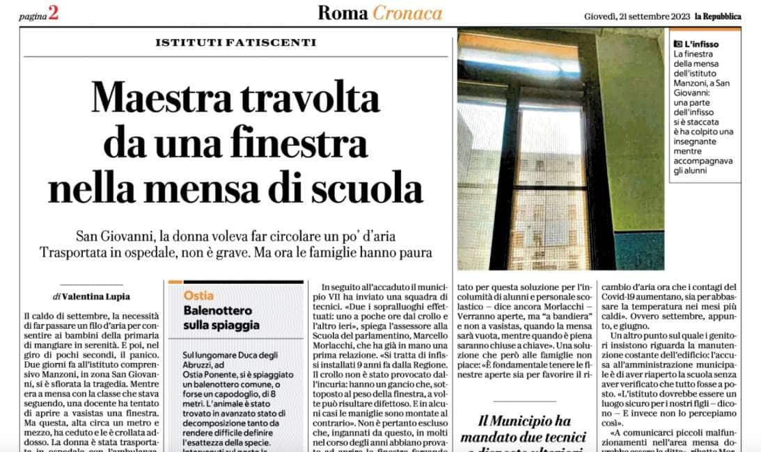 Titoli Creativi E Dove Trovarli Su Repubblica Roma Il Caso Della Maestra Travolta Da Una